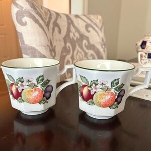 Johnson Brothers Fresh Fruit Octagonal Tea Coffee Cup, England - set of 2